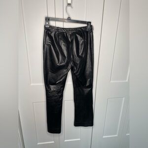 Ann Taylor 100% Leather Straight Tapered Pants Women’s Size 6